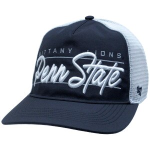 trucker hat with embroidered Penn State Nittany Lions